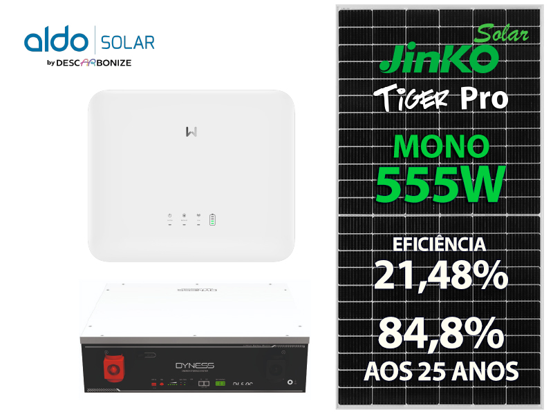 GERADOR DE ENERGIA SOLAR GOODWE HIBRIDO SEM ESTRUTURA ALDO SOLAR HIBRIDO ALDO SOLAR imagem 1