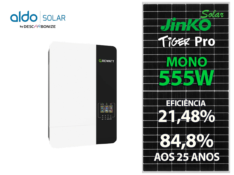 GERADOR DE ENERGIA SOLAR GROWATT OFF GRID LAJE SOLAR GROUP ALDO SOLAR OFF GRID ALDO SOLAR imagem 1