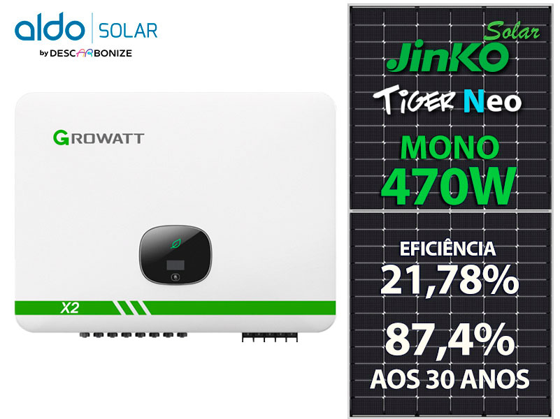 GERADOR DE ENERGIA SOLAR GROWATT LAJE SOLAR GROUP ALDO SOLAR ON GRID ALDO SOLAR imagem 1