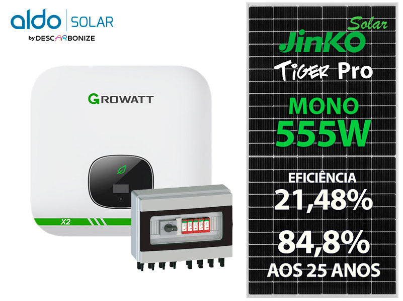 GERADOR DE ENERGIA SOLAR GROWATT METALICA PERFIL 55CM ROMAGNOLE ALDO SOLAR ON GRID ALDO SOLAR imagem 1