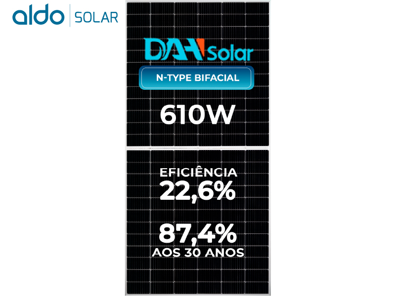PAINEL SOLAR FOTOVOLTAICO DAH SOLAR ALDO SOLAR imagem 1