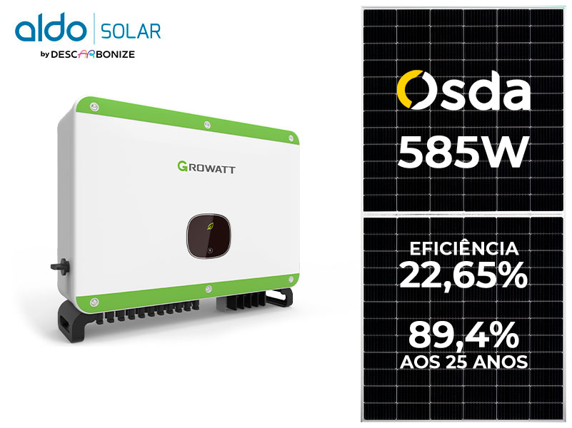 GERADOR DE ENERGIA SOLAR GROWATT COLONIAL SOLAR GROUP ALDO SOLAR ON GRID ALDO SOLAR imagem 1