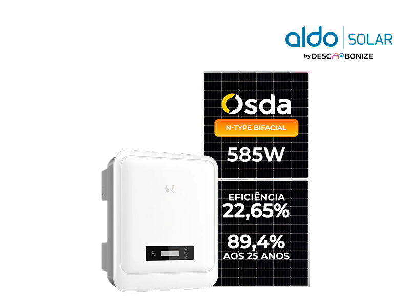 GERADOR DE ENERGIA SOLAR GOODWE SEM ESTRUTURA ALDO SOLAR ON GRID GF 12,87KWP OSDA 585W BIF N-TYPE GW8000-MS-C30 8KW 2MPPT AFCI MONO GF 12,87KWP OSDA 585W BIF N-TYPE GW8000-MS-C30 8KW 2MPPT AFCI MONO 0