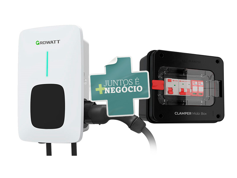 CARREGADOR VEICULAR WALLBOX GROWATT ALDO SOLAR imagem 1