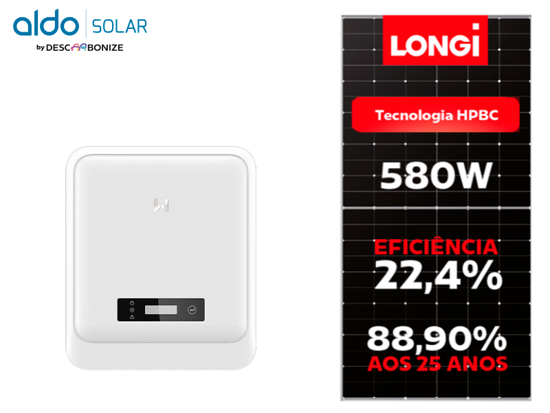 GERADOR DE ENERGIA SOLAR GOODWE METALICA PERFIL 55CM ROMAGNOLE ALDO SOLAR ON GRID ALDO SOLAR imagem 1