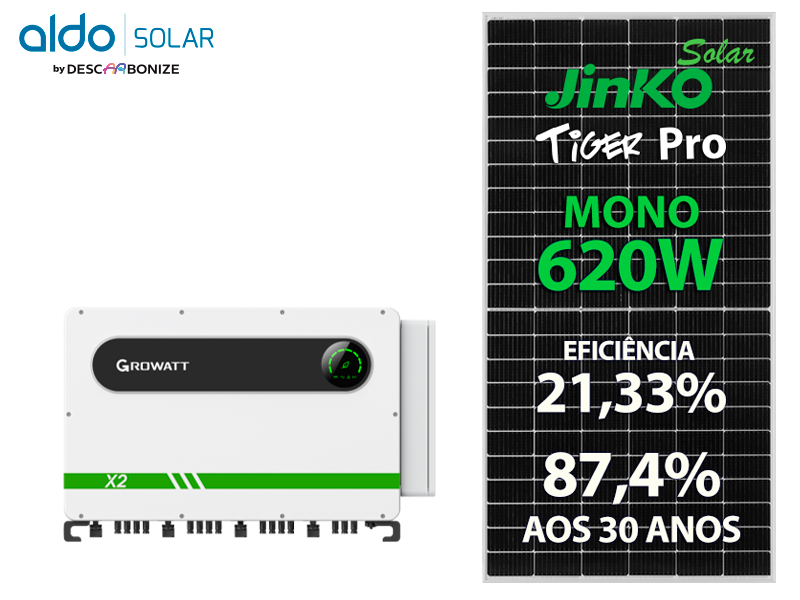 GERADOR DE ENERGIA SOLAR GROWATT SOLO 8 MÓDULOS ROMAGNOLE ALDO SOLAR ON GRID ALDO SOLAR imagem 1