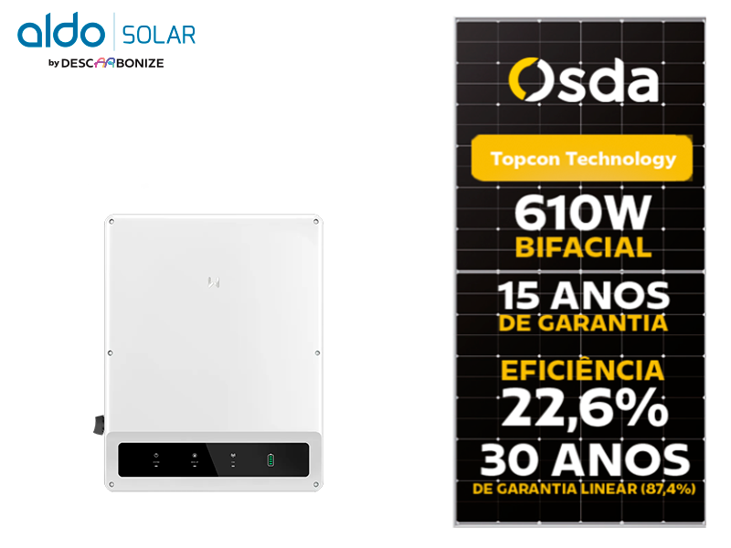 GERADOR DE ENERGIA SOLAR GOODWE HIBRIDO ONDULADA ROMAGNOLE ALDO SOLAR HIBRIDO ALDO SOLAR imagem 1