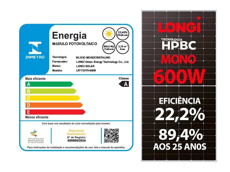 PAINEL SOLAR FOTOVOLTAICO LONGI ALDO SOLAR imagem 1