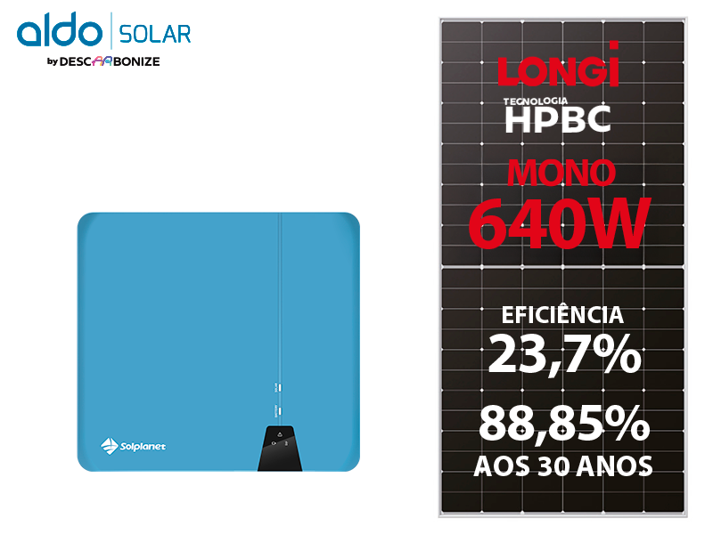 GERADOR DE ENERGIA SOLAR SOLPLANET SEM ESTRUTURA ALDO SOLAR ON GRID ALDO SOLAR imagem 1