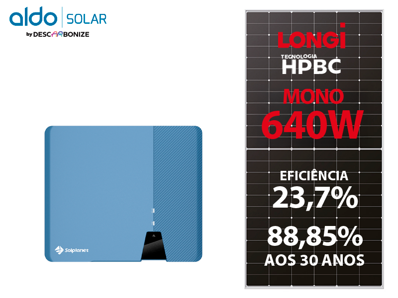 GERADOR DE ENERGIA SOLAR SOLPLANET SEM ESTRUTURA ALDO SOLAR ON GRID ALDO SOLAR imagem 1