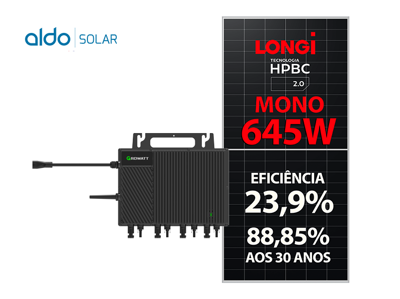 GERADOR DE ENERGIA SOLAR GROWATT MICRO INVERSOR ONDULADA ROMAGNOLE ALDO SOLAR ON GRID ALDO SOLAR imagem 1