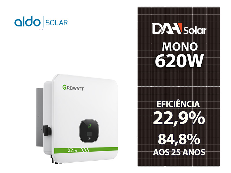 GERADOR DE ENERGIA SOLAR GROWATT ONDULADA ROMAGNOLE ALDO SOLAR ON GRID ALDO SOLAR imagem 1