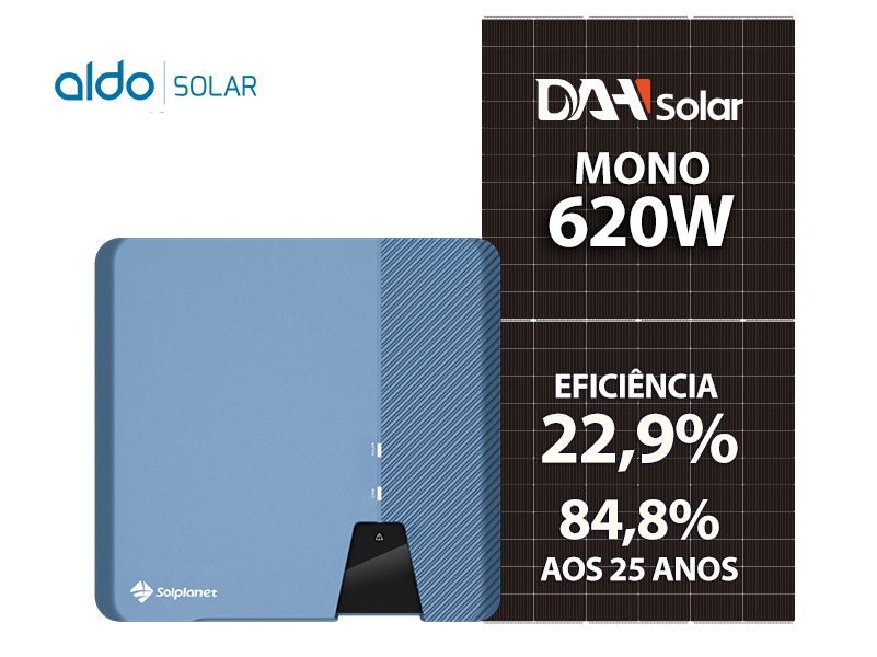 GERADOR DE ENERGIA SOLAR SOLPLANET SEM ESTRUTURA ALDO SOLAR ON GRID ALDO SOLAR imagem 1