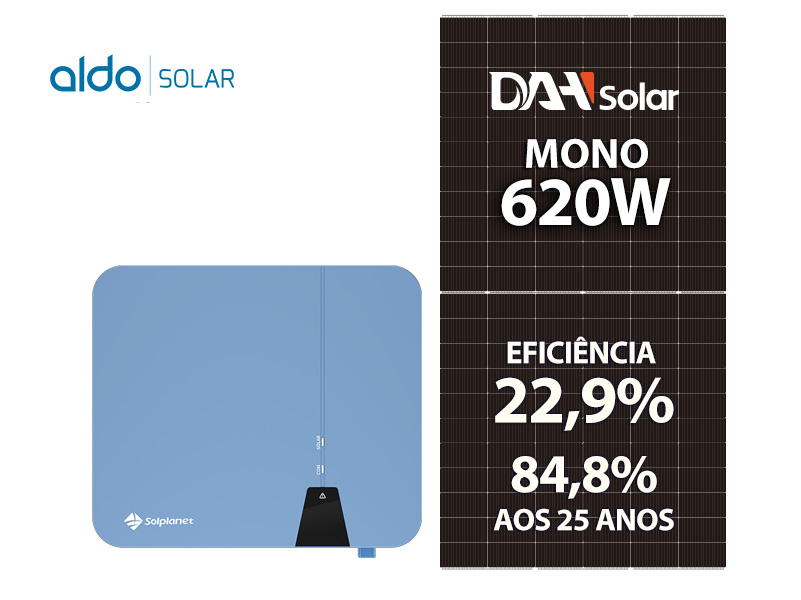 GERADOR DE ENERGIA SOLAR SOLPLANET SEM ESTRUTURA ALDO SOLAR ON GRID ALDO SOLAR imagem 1