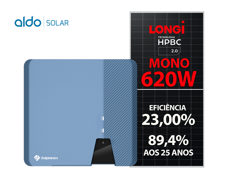 GERADOR DE ENERGIA SOLAR SOLPLANET SEM ESTRUTURA ALDO SOLAR ON GRID ALDO SOLAR imagem 1