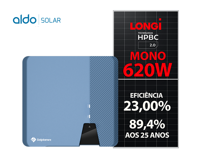 GERADOR DE ENERGIA SOLAR SOLPLANET SEM ESTRUTURA ALDO SOLAR ON GRID ALDO SOLAR imagem 1