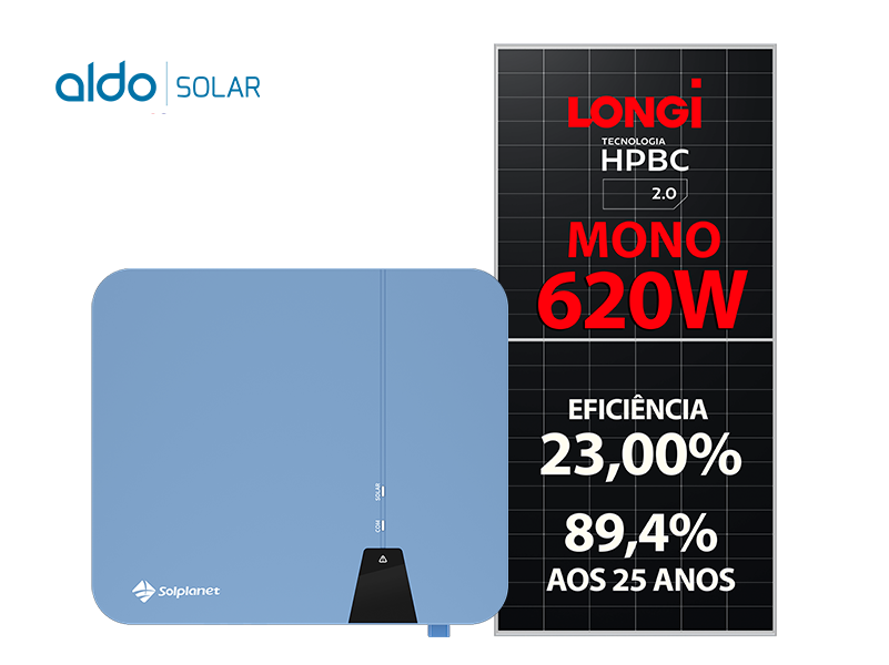 GERADOR DE ENERGIA SOLAR SOLPLANET SEM ESTRUTURA ALDO SOLAR ON GRID ALDO SOLAR imagem 1