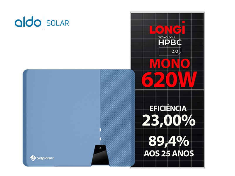 GERADOR DE ENERGIA SOLAR SOLPLANET SEM ESTRUTURA ALDO SOLAR ON GRID ALDO SOLAR imagem 1