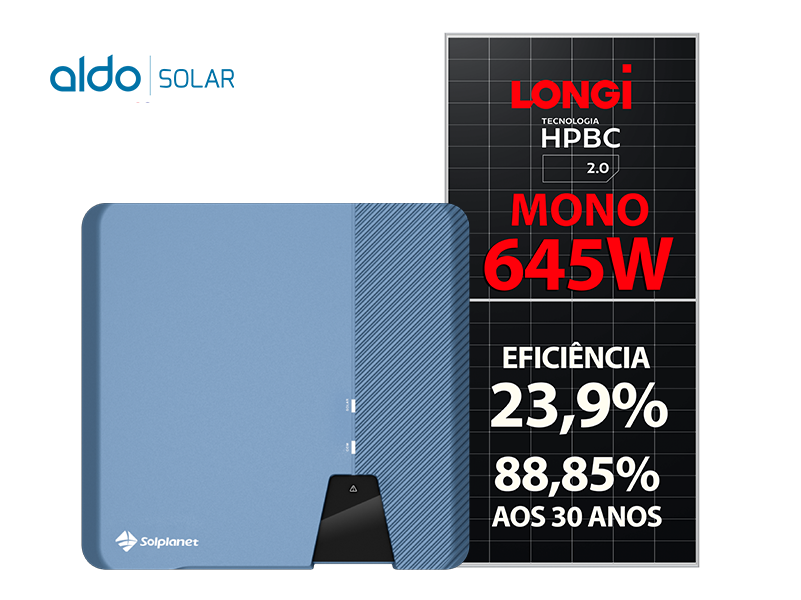 GERADOR DE ENERGIA SOLAR SOLPLANET SEM ESTRUTURA ALDO SOLAR ON GRID ALDO SOLAR imagem 1