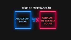 imagem que ilustra matéria sobre a diferença de aquecedor e gerador energia solar