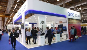 stand da Aldo Solar durante a Intersolar