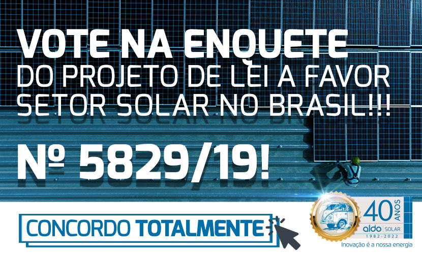 Vote a favor da energia solar no brasil