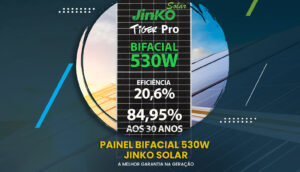 Painel Jinko Solar Bifacial 530w na Aldo
