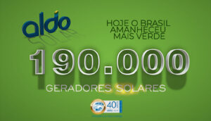190 mil geradores de energia solar vendidos