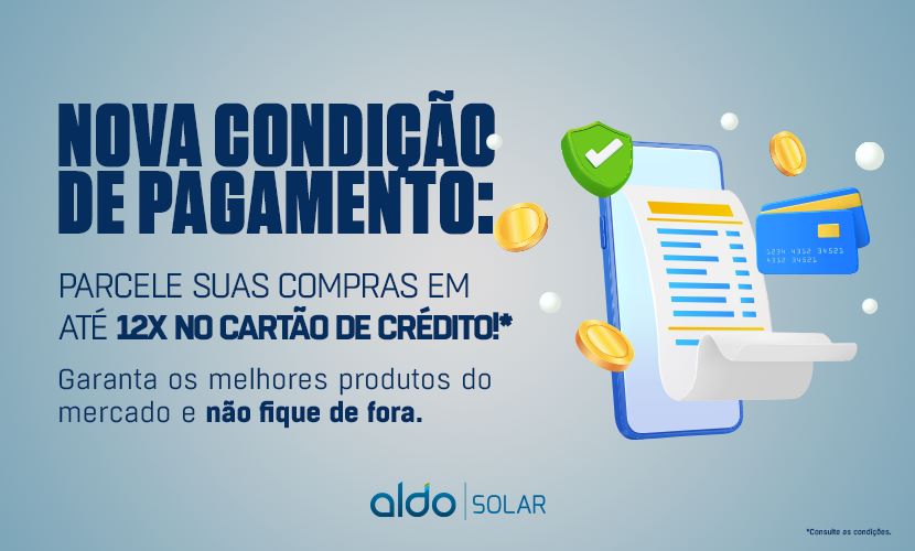 comprar gerador solar com cartão de crédito
