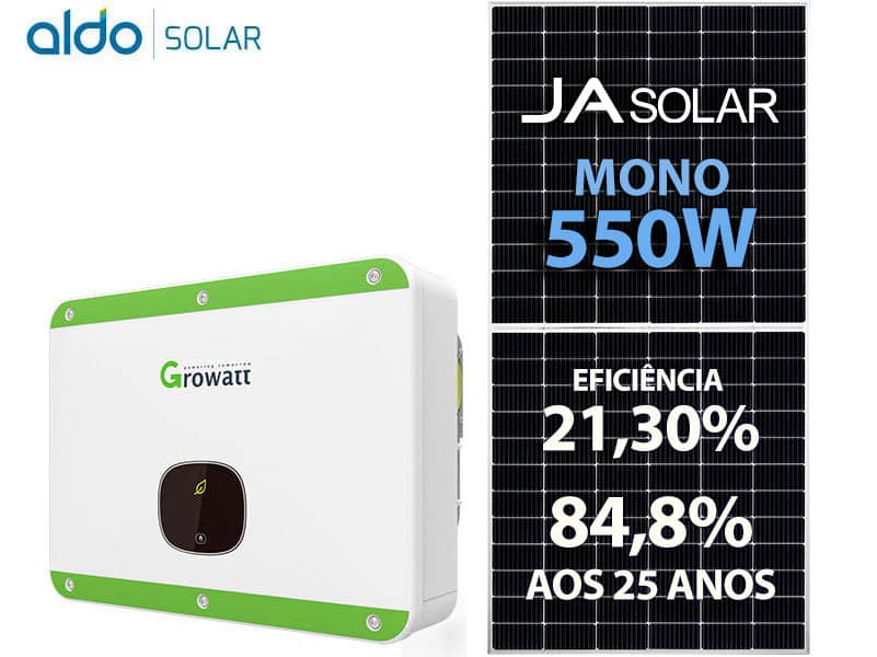 GERADOR DE ENERGIA SOLAR GROWATT ONDULADA ROMAGNOLE ALDO SOLAR ON GRID 