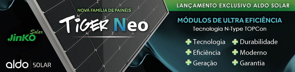Lançamento Nacional  - Painel solar Jinko Tiger NEO. Confira!
