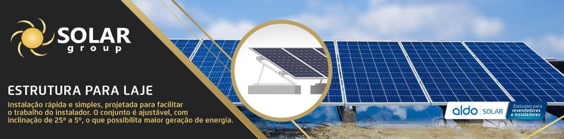 Solar Group Estruturas para placa Solar em Laje