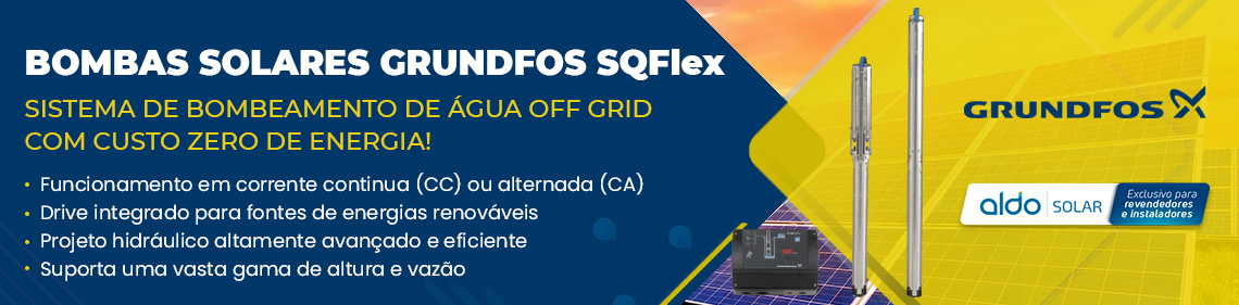 Descubra as Melhores Bombas de Água à Energia Solar do Mercado na Aldo Solar. Soluções eficientes e sustentáveis para suas necessidades de bombeamento de água.